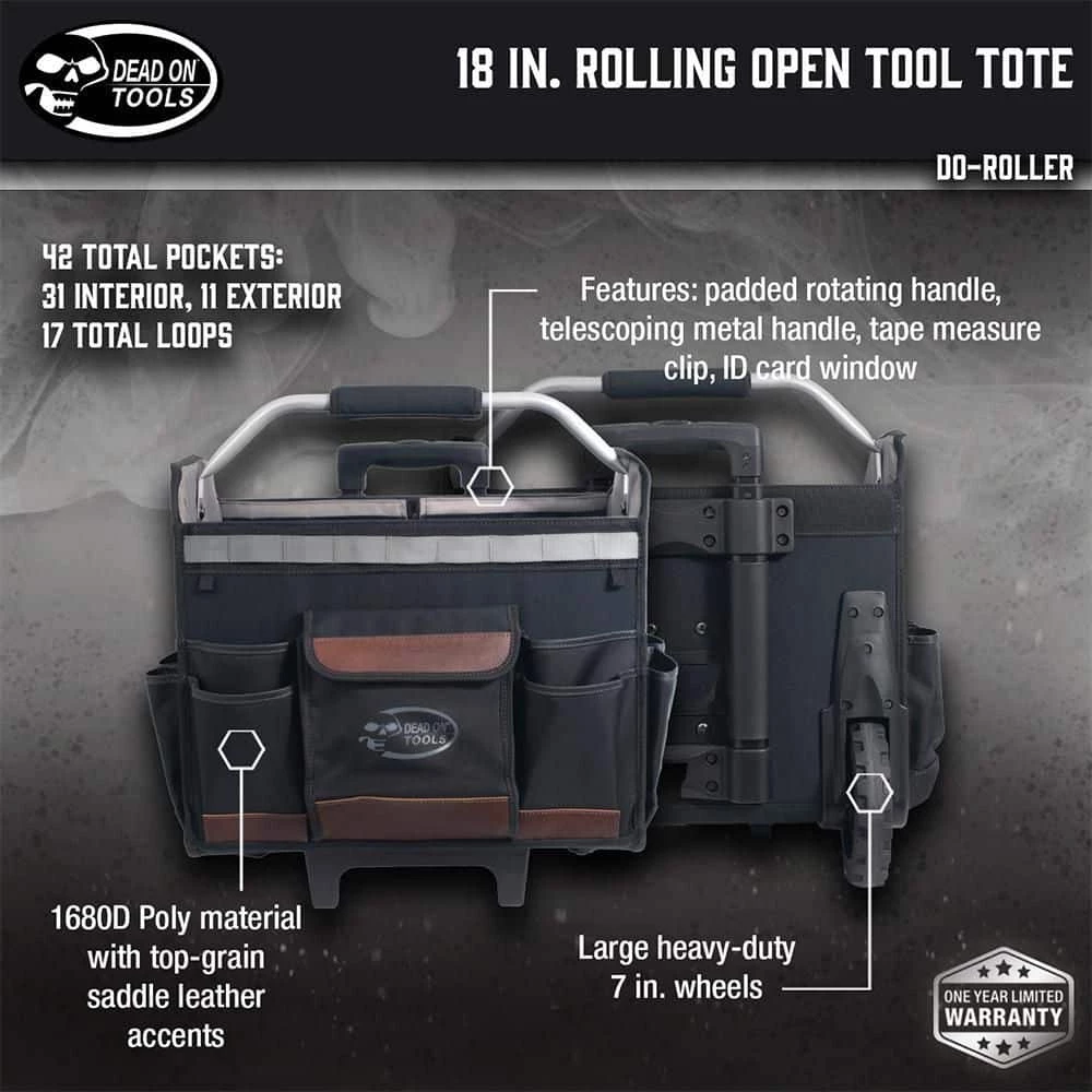 Best reviews of 🎉 DEAD ON TOOLS 18 in. Rolling Tool Tote with Extended Handle ✔️ 4 Best reviews of 🎉 DEAD ON TOOLS 18 in. Rolling Tool Tote with Extended Handle ✔️ - Image 2