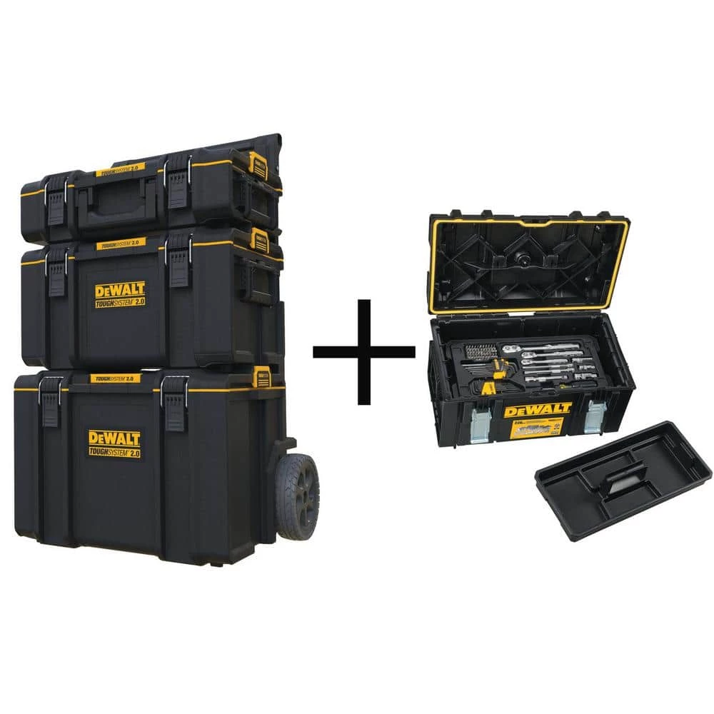 Outlet 🥰 DEWALT TOUGHSYSTEM 2.0 Small Tool Box with Bonus Medium Tool Box, Mobile Tool Box and Mechanic Tool Set (226-Piece) w/ Tool Box ❤️ 3 Outlet 🥰 DEWALT TOUGHSYSTEM 2.0 Small Tool Box with Bonus Medium Tool Box, Mobile Tool Box and Mechanic Tool Set (226-Piece) w/ Tool Box ❤️