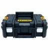 Discount 🧨 DEWALT TSTAK II 13 in. Stackable Flat Top Tool Storage Case 😉 -Deals Tool Storage Store black dewalt modular tool storage systems dwst17807 64 1000