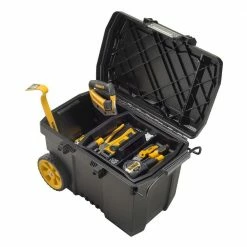 Cheapest 🛒 DEWALT 25 in. 15 Gal. Mobile Tool Box 🔥 -Deals Tool Storage Store black dewalt portable tool boxes dwst33090 77 1000