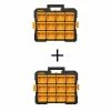 Flash Sale 💯 DEWALT 12-Compartment Small Parts Organizer Flip Bin (2-Pack) ✨ -Deals Tool Storage Store black dewalt small parts organizers dwst14121w2pk 64 1000