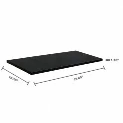 Outlet 🔥 Husky 2-Pack Steel Shelf Set in Black (47 in. W x 15 in. D) for Ready-to-Assemble 48 in. Freestanding Garage Cabinet 🔔 -Deals Tool Storage Store black husky garage cabinet accessories g4800ps us 40 1000