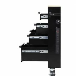 Best Pirce 🧨 Husky 42 in. W x 18.1 in. D 8-Drawer Black Mobile Workbench Cabinet with Solid Wood Top 🥰 -Deals Tool Storage Store black husky mobile workbenches h42mwc8blk 44 1000