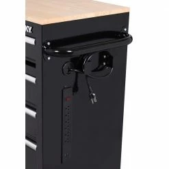 Best Pirce 🧨 Husky 42 in. W x 18.1 in. D 8-Drawer Black Mobile Workbench Cabinet with Solid Wood Top 🥰 -Deals Tool Storage Store black husky mobile workbenches h42mwc8blk 4f 1000