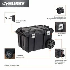 Brand new 😉 Husky 26 in. Connect Rolling Tool Box Black 💯 -Deals Tool Storage Store black husky modular tool storage systems 228224 77 1000