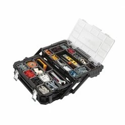 Discount ❤️ Husky 22 in. 22-Compartment Connect Cantilever Organizer for Small Parts Organizer 🌟 22 Discount ❤️ Husky 22 in. 22-Compartment Connect Cantilever Organizer for Small Parts Organizer 🌟 -Deals Tool Storage Store black husky modular tool storage systems 230379 44 1000