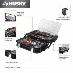 Discount ❤️ Husky 22 in. 22-Compartment Connect Cantilever Organizer for Small Parts Organizer 🌟 17 Discount ❤️ Husky 22 in. 22-Compartment Connect Cantilever Organizer for Small Parts Organizer 🌟 -Deals Tool Storage Store black husky modular tool storage systems 230379 a0 1000