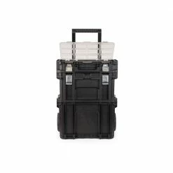 Promo 🔔 Husky 22 in. Connect Rolling System Plastic Tool Box 🎁 -Deals Tool Storage Store black husky modular tool storage systems 230381 77 1000