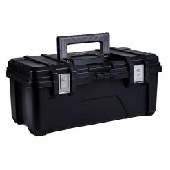 Outlet ๐ Husky 26 in. Black Plastic Portable Tool Box with Metal Latches ๐ฏ