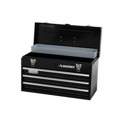 Promo ๐ Husky 8.80 in. 3-Drawer Portable Tool Box with Tray ๐งจ