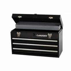 Promo 🌟 Husky 8.80 in. 3-Drawer Portable Tool Box with Tray 🧨 -Deals Tool Storage Store black husky portable tool boxes tb 303b 76 1000