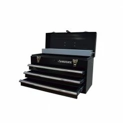 Promo 🌟 Husky 8.80 in. 3-Drawer Portable Tool Box with Tray 🧨 -Deals Tool Storage Store black husky portable tool boxes tb 303b fa 1000
