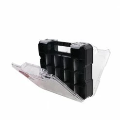Budget 🌟 Husky 34-Compartment Plastic Double Sided Small Parts Organizer 🎁 -Deals Tool Storage Store black husky small parts organizers thd2020 001 4f 1000