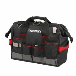 Promo 😀 Husky 14 in. Large Mouth Tool Bag 🎁 -Deals Tool Storage Store black husky tool bags 67125 02 1f 1000