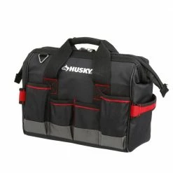 Promo 😀 Husky 14 in. Large Mouth Tool Bag 🎁 -Deals Tool Storage Store black husky tool bags 67125 02 44 1000