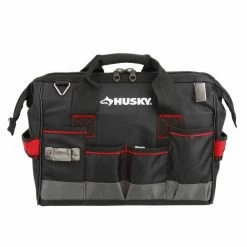 Promo 😀 Husky 14 in. Large Mouth Tool Bag 🎁 -Deals Tool Storage Store black husky tool bags 67125 02 4f 1000