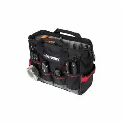 Promo 😀 Husky 14 in. Large Mouth Tool Bag 🎁 -Deals Tool Storage Store black husky tool bags 67125 02 c3 1000