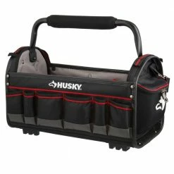 Cheapest 😍 Husky 20 in. Pro Tool Tote with Removable Tool Wall 🎉 -Deals Tool Storage Store black husky tool bags 67129 02 44 1000
