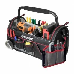 Cheapest 😍 Husky 20 in. Pro Tool Tote with Removable Tool Wall 🎉 -Deals Tool Storage Store black husky tool bags 67129 02 77 1000