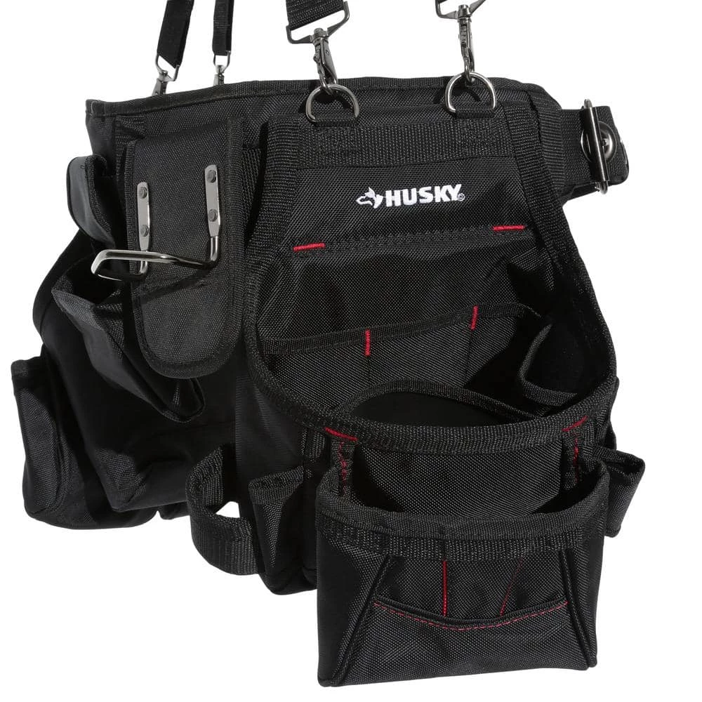 Wholesale ๐ Husky 2-Bag 18 -Pocket Black Framer's Suspension Rig Work Tool Belt with Suspenders ๐คฉ 13 Wholesale ๐ Husky 2-Bag 18 -Pocket Black Framer's Suspension Rig Work Tool Belt with Suspenders ๐คฉ - Image 11