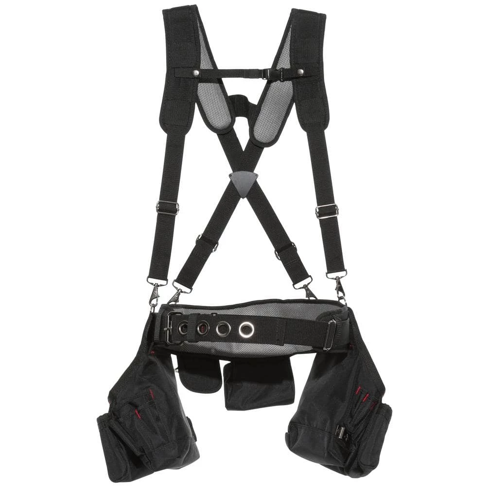 Wholesale ๐ Husky 2-Bag 18 -Pocket Black Framer's Suspension Rig Work Tool Belt with Suspenders ๐คฉ 4 Wholesale ๐ Husky 2-Bag 18 -Pocket Black Framer's Suspension Rig Work Tool Belt with Suspenders ๐คฉ - Image 2
