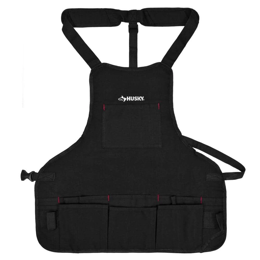 Coupon 💯 Husky 23 in. 16-Pocket Black Canvas Bib Tool Apron 🔥 3 Coupon 💯 Husky 23 in. 16-Pocket Black Canvas Bib Tool Apron 🔥