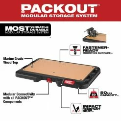 Cheapest 🎉 Milwaukee PACKOUT Customizable Work Top ❤️ -Deals Tool Storage Store black milwaukee modular tool storage systems 48 22 8488 e1 1000