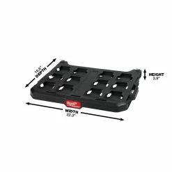 Brand new 🌟 Milwaukee PACKOUT 22.3 in. Black Resin Racking Shelf with Metal Reinforced Frame 🥰 -Deals Tool Storage Store black milwaukee portable tool boxes 48 22 8481 40 1000