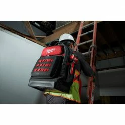 Budget 👍 Milwaukee 15 in. Ultimate Jobsite 🎒 Backpack with 25 ft. x 1 in. Compact Magnetic Tape Measure ✨ -Deals Tool Storage Store black milwaukee tool bags 48 22 8201 48 22 0325 31 1000
