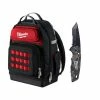 Coupon 😍 Milwaukee 15 in. Ultimate Jobsite 🎒 Backpack with FASTBACK Camo Stainless Steel Spring Assisted Folding Knife (2-Piece) 🎉 -Deals Tool Storage Store black milwaukee tool bags 48 22 8201 48 22 1535 64 1000
