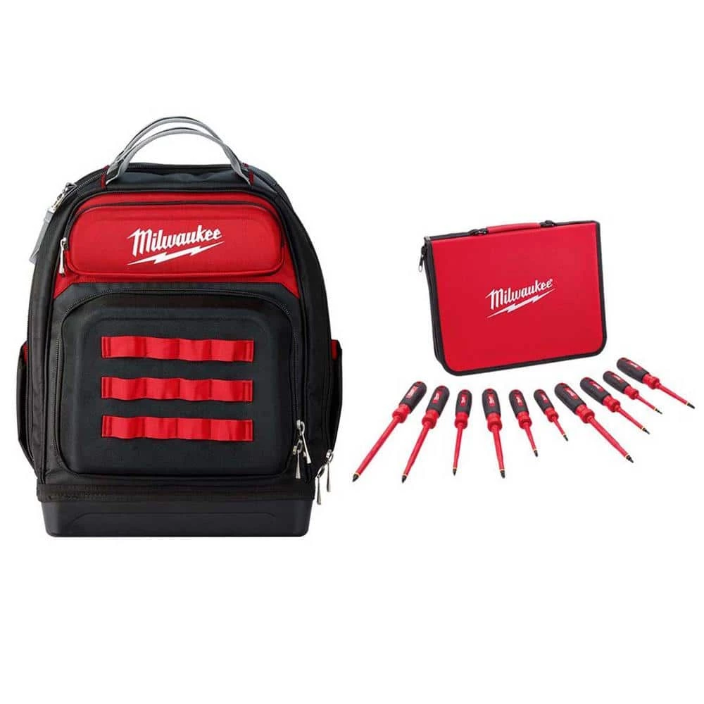 Cheapest ✔️ Milwaukee 15 in. Ultimate Jobsite 🎒 Backpack with 1000-Volt Insulated Screwdriver Set and Case (12-Piece) 💯 3 Cheapest ✔️ Milwaukee 15 in. Ultimate Jobsite 🎒 Backpack with 1000-Volt Insulated Screwdriver Set and Case (12-Piece) 💯