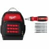 Discount 😉 Milwaukee 15 in. Ultimate Jobsite 🎒 Backpack with 9-in-1 Square Drive Ratcheting Multi-Bit Screwdriver 💯 -Deals Tool Storage Store black milwaukee tool bags 48 22 8201 48 22 2322 64 1000
