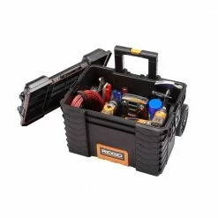 New 🤩 RIDGID 22 in. Pro Gear Cart Tool Box in Black ✔️ -Deals Tool Storage Store black ridgid modular tool storage systems 221734 4f 1000
