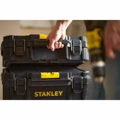 Budget ✔️ Stanley Rolling Workshop Tower 🛒 -Deals Tool Storage Store black stanley portable tool boxes stst60500 1f 1000