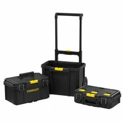 Budget ✔️ Stanley Rolling Workshop Tower 🛒 -Deals Tool Storage Store black stanley portable tool boxes stst60500 66 1000