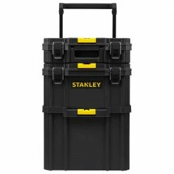 Budget ✔️ Stanley Rolling Workshop Tower 🛒 -Deals Tool Storage Store black stanley portable tool boxes stst60500 a0 1000