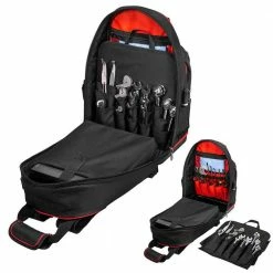 Wholesale 👍 XtremepowerUS 20 in. 38-Pockets Heavy-Duty Padded Wide Mouth Jobsite 🎒 Backpack Tool Bag ⌛ -Deals Tool Storage Store black xtremepowerus tool bags 90703 h1 4f 1000