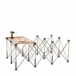 Outlet ✔️ BORA 30 in. x 48 in. x 72 in. Steel Centipede Work Support Sawhorse with Accessories ⭐ -Deals Tool Storage Store bora saw horses ck12s 1d 1000