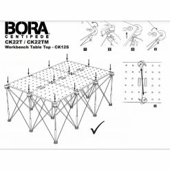 Outlet ✔️ BORA 30 in. x 48 in. x 72 in. Steel Centipede Work Support Sawhorse with Accessories ⭐ -Deals Tool Storage Store bora saw horses ck12s 44 1000