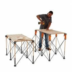 Outlet ✔️ BORA 30 in. x 48 in. x 72 in. Steel Centipede Work Support Sawhorse with Accessories ⭐ -Deals Tool Storage Store bora saw horses ck12s c3 1000