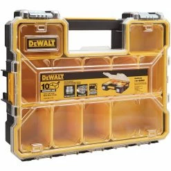 Best Pirce 🎁 DEWALT 10-Compartment Deep Pro Small Parts Organizer ⌛ -Deals Tool Storage Store clear black dewalt small parts organizers dwst14825 31 1000