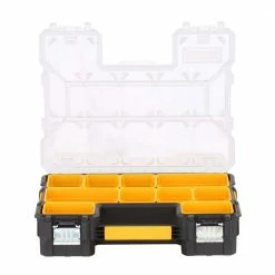Best Pirce 🎁 DEWALT 10-Compartment Deep Pro Small Parts Organizer ⌛ -Deals Tool Storage Store clear black dewalt small parts organizers dwst14825 4f 1000