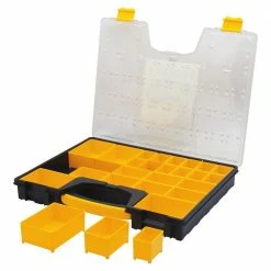 Coupon ⭐ Stanley 25-Compartment Shallow Pro Small Parts Organizer 💯 20 Coupon ⭐ Stanley 25-Compartment Shallow Pro Small Parts Organizer 💯 -Deals Tool Storage Store clear yellow stanley small parts organizers 014725r c3 1000