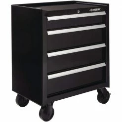 Brand new ⭐ Husky 26.5 in. W x 18 in. D Standard Duty 4-Drawer Rolling Tool Cabinet in Gloss Black 😍 -Deals Tool Storage Store gloss black husky tool cabinets hkst98066bk 1d 1000