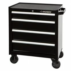 Brand new ⭐ Husky 26.5 in. W x 18 in. D Standard Duty 4-Drawer Rolling Tool Cabinet in Gloss Black 😍