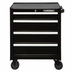 Brand new ⭐ Husky 26.5 in. W x 18 in. D Standard Duty 4-Drawer Rolling Tool Cabinet in Gloss Black 😍 -Deals Tool Storage Store gloss black husky tool cabinets hkst98066bk c3 1000