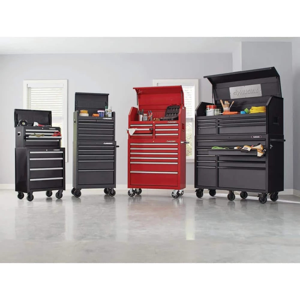 Top 10 ๐ฅฐ Husky 26 in. W x 12 in. D Standard Duty 4-Drawer Top Tool Chest in Gloss Black ๐ฅ 6 Top 10 ๐ฅฐ Husky 26 in. W x 12 in. D Standard Duty 4-Drawer Top Tool Chest in Gloss Black ๐ฅ - Image 4