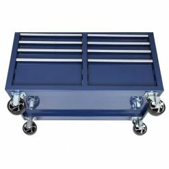 Wholesale ❤️ Husky 46 in. W x 24.5 in. D Standard Duty 9-Drawer Mobile Workbench Tool Chest with Solid Wood Top in Gloss Blue 🎁 -Deals Tool Storage Store gloss blue with silver trim husky mobile workbenches h46mwc9gbv2 66 1000