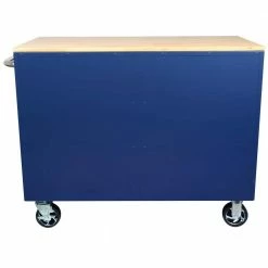 Wholesale ❤️ Husky 46 in. W x 24.5 in. D Standard Duty 9-Drawer Mobile Workbench Tool Chest with Solid Wood Top in Gloss Blue 🎁 -Deals Tool Storage Store gloss blue with silver trim husky mobile workbenches h46mwc9gbv2 77 1000
