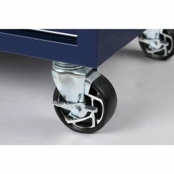 Wholesale ❤️ Husky 46 in. W x 24.5 in. D Standard Duty 9-Drawer Mobile Workbench Tool Chest with Solid Wood Top in Gloss Blue 🎁 -Deals Tool Storage Store gloss blue with silver trim husky mobile workbenches h46mwc9gbv2 fa 1000